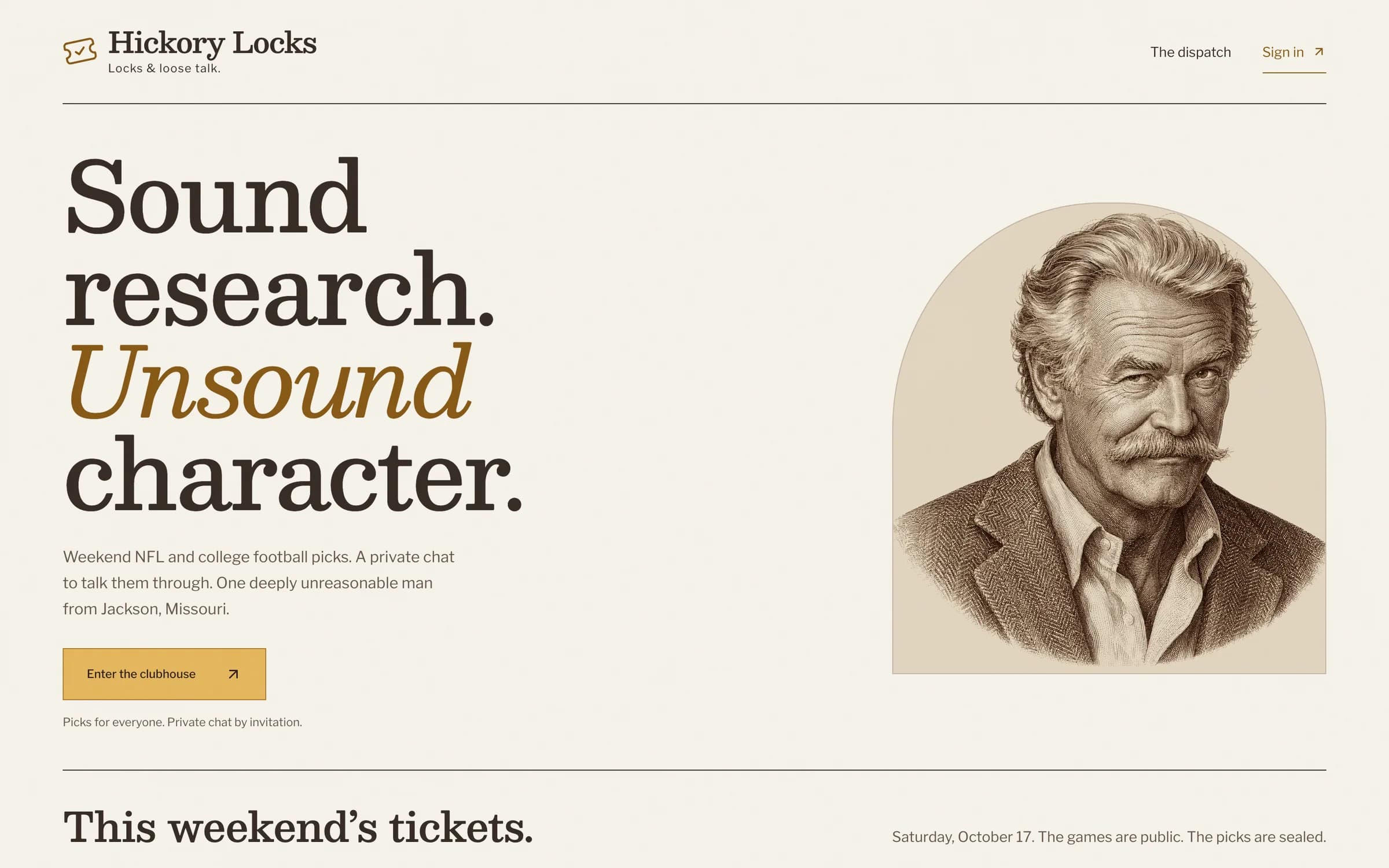 Hickory Locks homepage: Sound research. Unsound character.