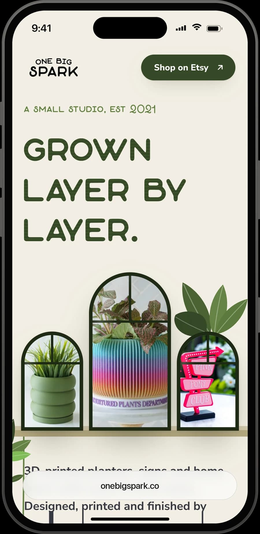 One Big Spark on iPhone: Grown layer by layer